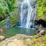 Find out the best cheap and free things to do on Maui recommended by top Hawaii blog Hawaii Travel Spot! Image of a Maui waterfall