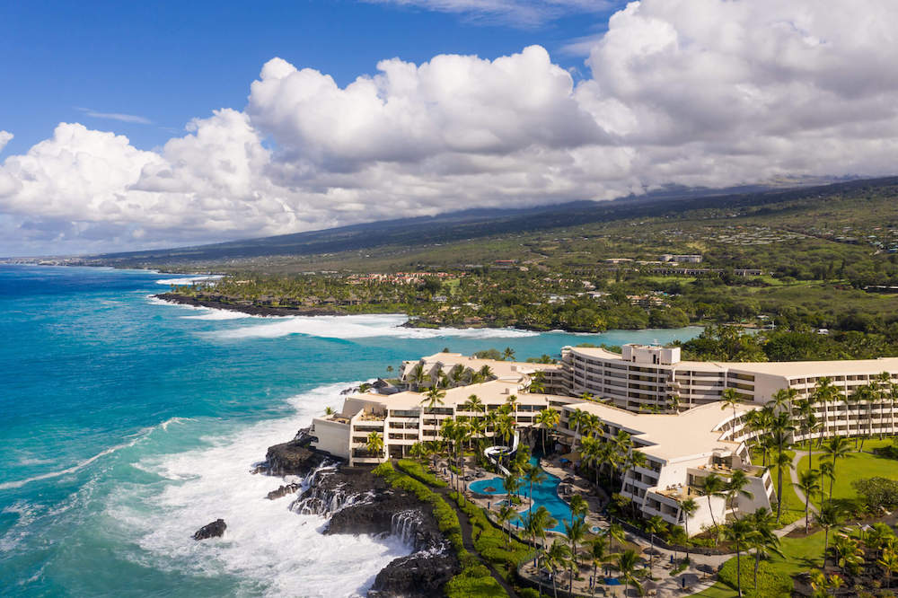Aerial view of the Outrigger Kona Resort and Spa