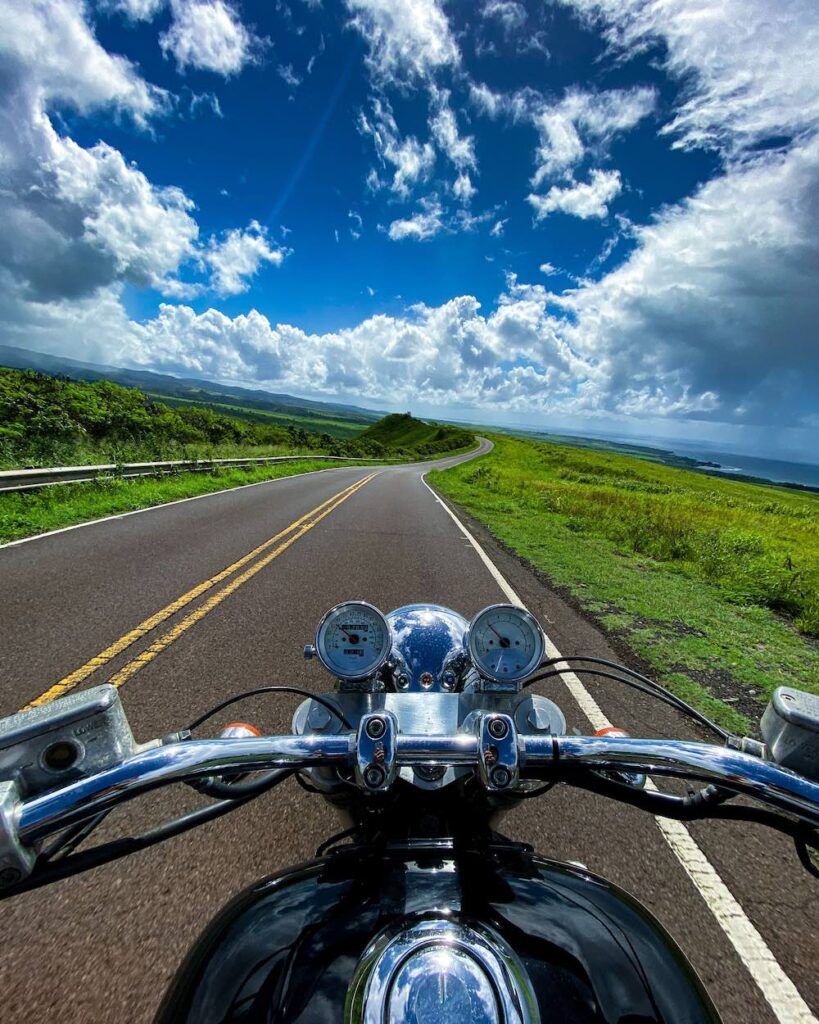 Image of a motorcycle on Kauai.