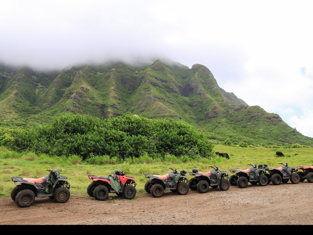 Image of ATVs at Kualoa Ranch on Oahu