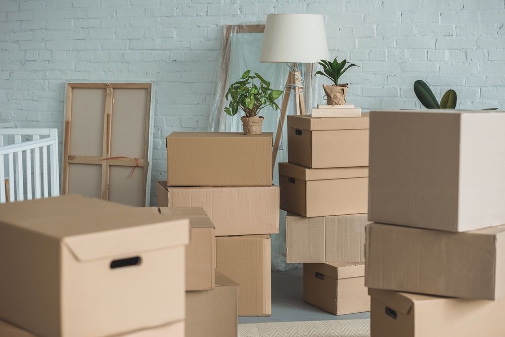 Image of cardboard moving boxes