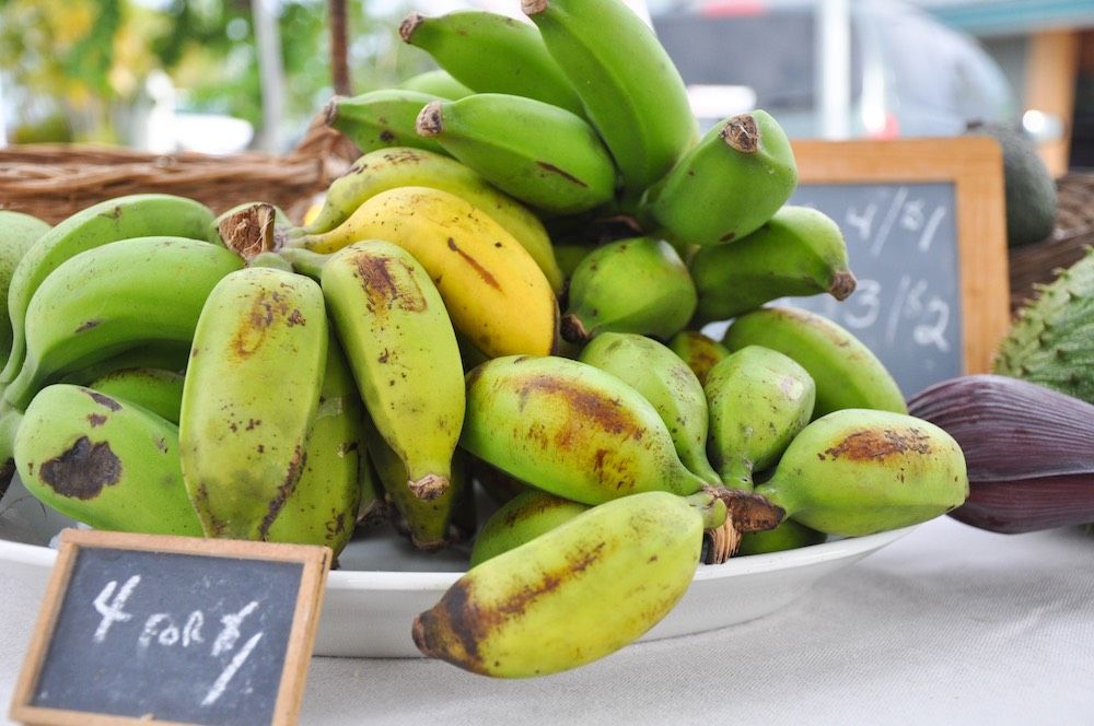 Image of bananas at the Kona Farmers Market