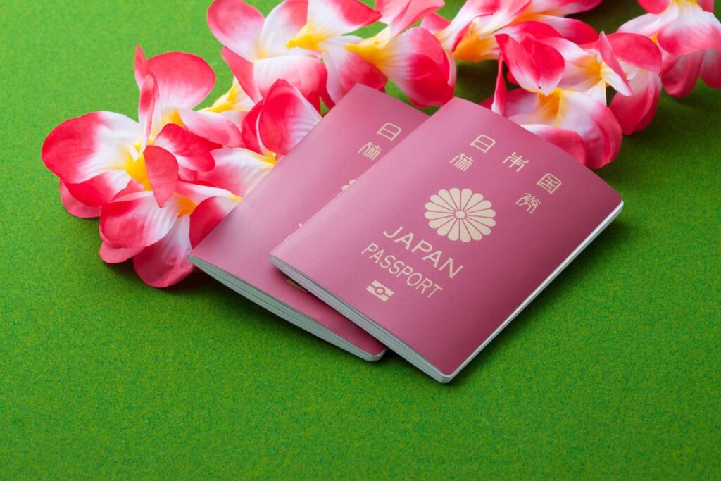 Japan Passport and Lei